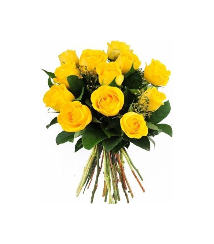 Mel Flores - Buque de 12 Rosas Amarelas - Flores online